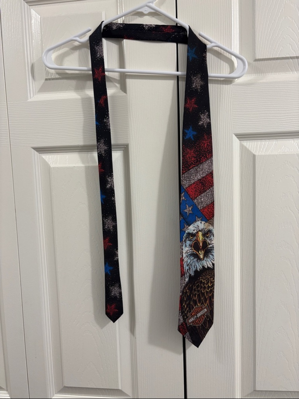 Ralph Marlin and Harley Davidson Tie Patriotic Eagle Design